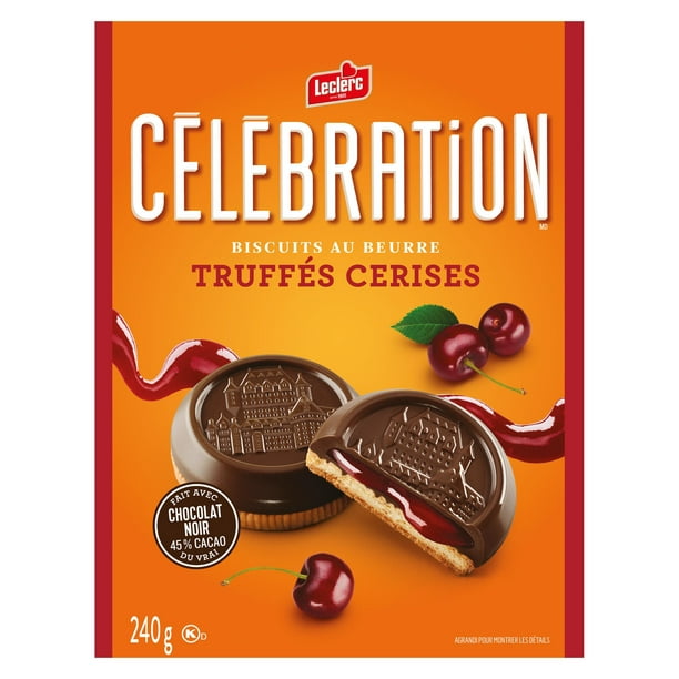 Celebration Cherry Truffle Dark Chocolate 45% Cocoa Cookies, 240g