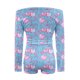 thumbnail image 3 of Mono corto informal de vendaje estampado con cuello en V y manga larga para mujer a la moda Fridja fhjkhfk461729, 3 of 4