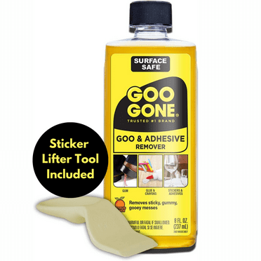 Goo Gone Adhesive Remover Kit with Sticker Lifter Tool, Surface Safe, Multi-Use - 8 oz