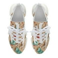 thumbnail image 6 of Snowman Christmas Tree Elk Fashion Women's Nurse Shoes Casual Flat Sneaker Print Ladies Lace Up Light Walking Shoe Breathable Footwear, 6 of 8