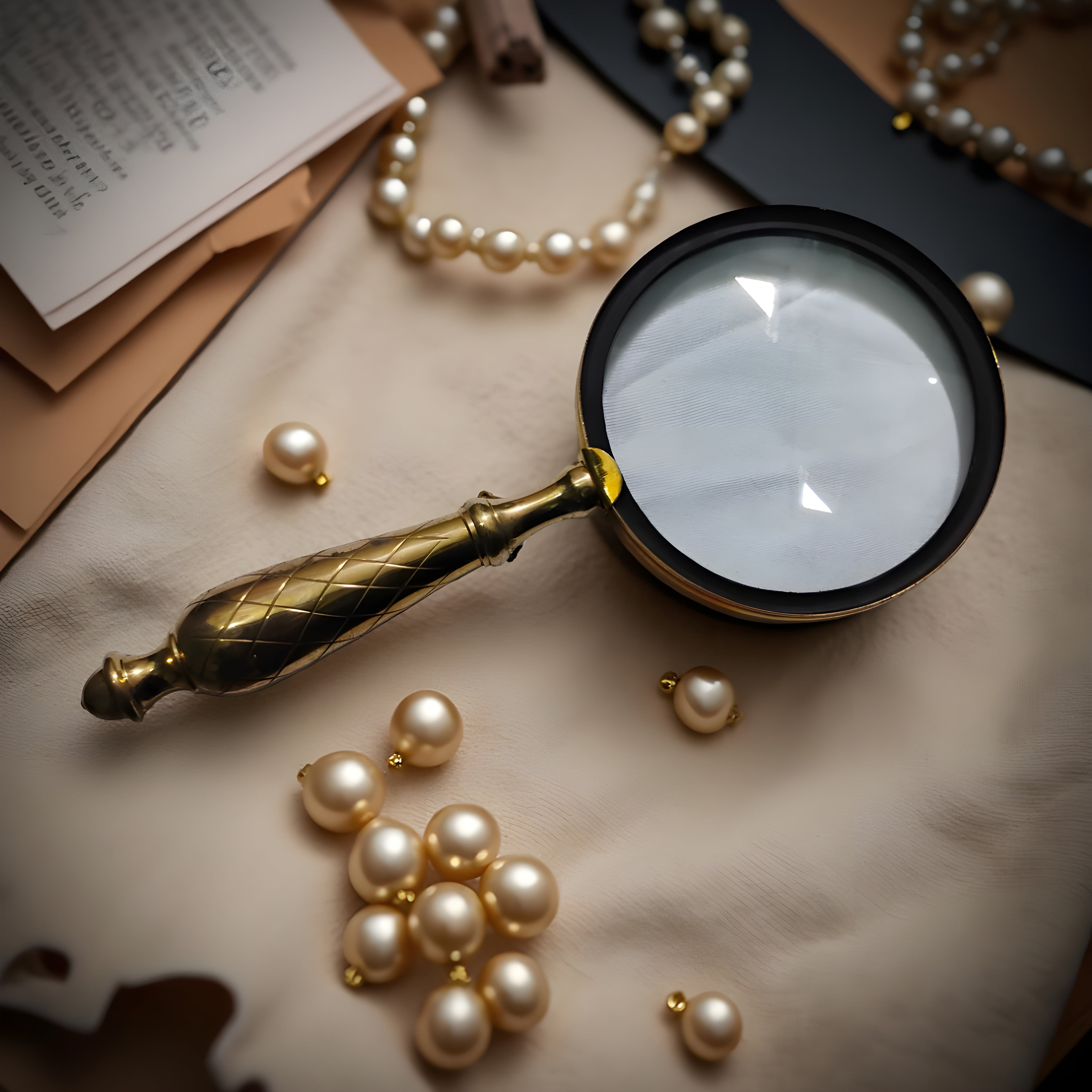 Antique Heavy Brass Magnifying Glass Solid Vintage Magnifier & A Premium Gift