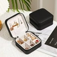 thumbnail image 2 of KEINXS Leather Small Travel Jewelry Case, Portable Jewelry Box with Zipper for Organized and Storing Jewelry, 2 of 5