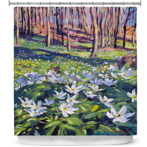 Shower Curtains 70" x 84" from DiaNoche Designs by David Lloyd Glover - Anemones in the Meadow