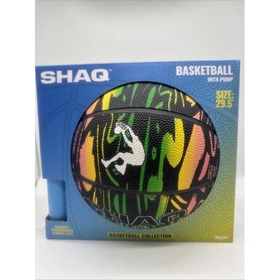 SHAQ Official Size 29.5" Basketball with Pump Included PAINT SPLASH