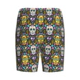 thumbnail image 7 of Daiia Sugar Skulls Mens Woven Stretch Pajama Short,Short Pajama Pants-Large, 7 of 7