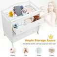 thumbnail image 6 of Costway 3 Drawer Baby Changing Table Infant Diaper Changing Station Wood with Safety Belt White, 6 of 10
