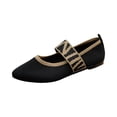 thumbnail image 4 of YOUYEDIAN Womens Mary Jane Shoes Work Non Slip Slip on Ballet Flats Shoes Spring Trendy Wide Closed Toe Low Heels Walking Shoes, 4 of 5
