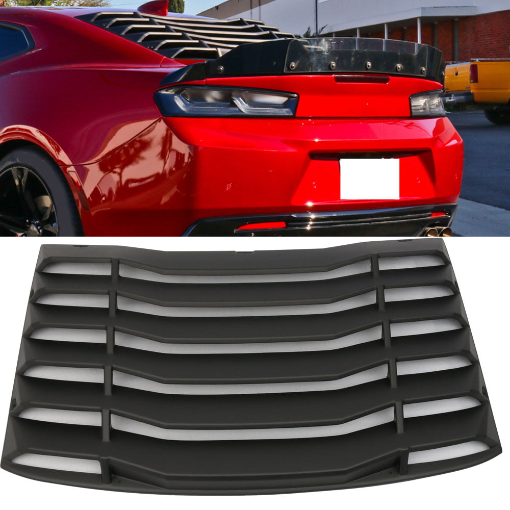 Dixuan Auto Parts Rear Window Louvers Windshield Sun Shade Cover Lambo Style Matte Black for Chevrolet Chevy Camaro 2016 2017 2018 2019