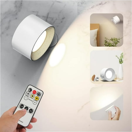 

Skegnu 3 Brightness Level Magnetic Wall Lamp Multifunctional Household Rechargeable Remote Control LED Night Light Bedside Lamp For Study Reading Bedside on Clearance
