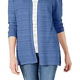 thumbnail image 3 of Karen Scott Women's Pointelle-Knit Cardigan Navy Size X-Large, 3 of 3