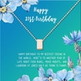thumbnail image 2 of Anavia Happy 21st Birthday Gifts Stainless Steel Fashion Necklace Birthday Card Jewelry Gift for Her, Birthday Gift for Daughter-[Rose Gold Cube, Bright Blue Gift Card], 2 of 3