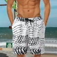 thumbnail image 2 of dmqupv Mens Swim Trunks 5 Inch Inseam Men Summer Short Pant Printed Short Loose Tether Pocket Big Mens Bathing Suits White 4X-Large, 2 of 5