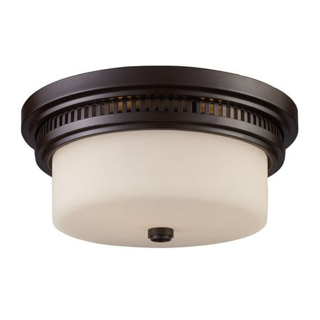Elk Lighting Chadwick 2 Light Flush Mount In Oiled Bronze Elk Lighting Chadwick 2 Light Flush Mount In Oiled Bronze