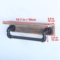 thumbnail image 5 of PinesC Industrial Pipe Rack, Rustic Wall Rack with Towel Bar, 20 Inch Farmhouse Bathroom Towel Rack, Floating Shelf Wall Mounted Home Decor Wooden Rack, Vintage Gray Vintage Gray 20 Inch, 5 of 5