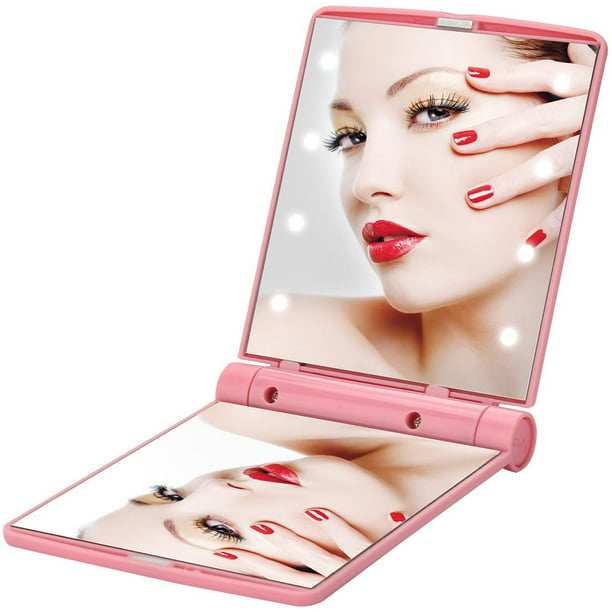 Makeup Mirror With Lights 8 Led, Small Portable Lighted Makeup Mirror