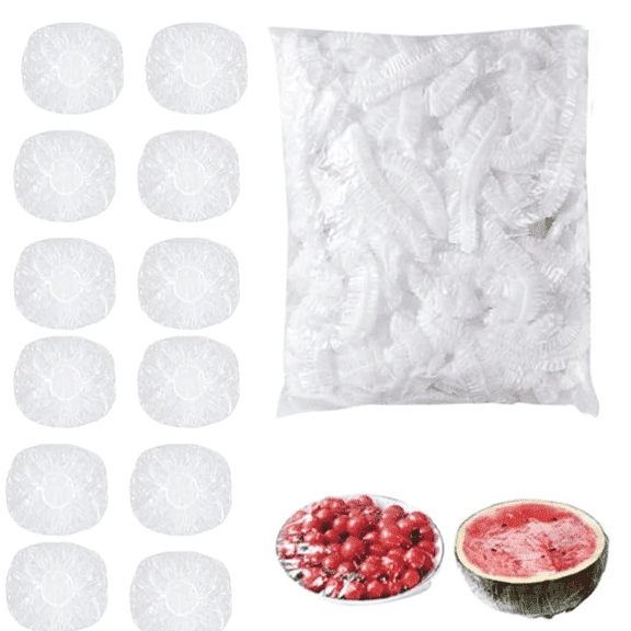 Armastuse Shower Caps for Sourdough Bread,200 PCS Bath Caps Large Thick Clear Waterproof Plastic Elastic Hair Bath Caps For Women Kids Girls, Travel Spa, Hotel and Home Use,Hair Solon