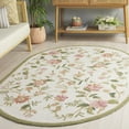 thumbnail image 2 of SAFAVIEH Chelsea Beryl Bordered Wool Area Rug, Ivory, 7'6" x 9'6" Oval, 2 of 12