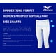 thumbnail image 3 of Pantalones de Softbol Prospect para Mujer Mizuno, Blanco, Talla XX-Large, 3 of 5