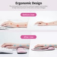 thumbnail image 2 of Memory Foam Keyboard Wrist Rest Pad Set Keyboard Wrist Pads with Fabric -slip Rubber Base Grey, 2 of 7