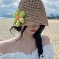 thumbnail image 6 of HOTYA Summer Straw Beach Hats For Women Floppy Uv for Protection for Sun Hats Foldable, 6 of 19