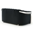 thumbnail image 2 of Glory Sapphire Black Velvet Loveseat With LED Accent Lighting, 2 of 7