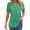 Emerald Green, variant on Blouses for Women T Shirts Pleated Button Puff Short Sleeve Shirts Dressy Casual V Neck Tunic Tops Summer Shirts