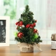 thumbnail image 2 of Mini Christmas Tree Decoration 20cm Desk Top Decorated With Balls & Baubles Ornaments Decorations, 2 of 6