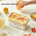 thumbnail image 3 of Sunjoy Tech Ice Tray with Lid Bin 28 Cavity Ice Cube Mold for Whiskey Cocktail Tea Coffee Touchless Taste-Proof Ice Maker Kitchen Essential for Home Cafe Restaurant, 3 of 8