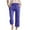Dark Blue, variant on Ruyang Capri Pants for Girls Cotton Linen Wide Leg Pants Summer Capris Pant Palazzo Loose Fit Casual Trousers Pockets 2026 Trendy