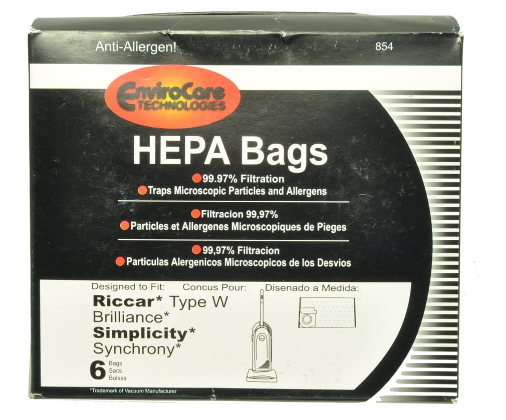 Riccar Brilliance R30D R30P R30PET Vacuum Cleaner Bags 99.97% HEPA Filtration 