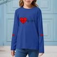 thumbnail image 6 of Auroural Shirts for Toddler Girls Long Sleeve CUHK Printed Round Neck Top For Spring And Summer Casual Pullover Boys And Girls Long Sleeved Base Shirt Blue, 6 of 6