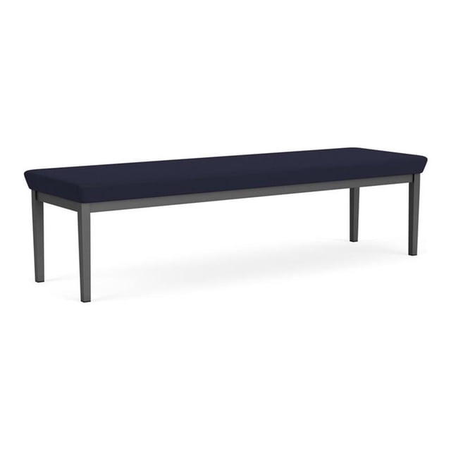 Banc d'Attente de Réception Lenox en Acier à 3 Places / Acier Charbon / Bleu Marine