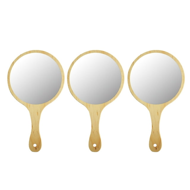 Espejo de 3 piezas para salón de peluquería profesion, espejo de peluquería con orificio para colgar, para mujeres y , 31 *17 c jinwen espejo de mano de madera