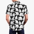 thumbnail image 3 of Balery Cute Cartoon Polar Bear Printed Men’s Short Sleeve Polo Shirt, Midweight Men's Shirt,Golf Polo shirts -Small, 3 of 8