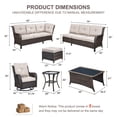 thumbnail image 5 of Bellefurn 7 Piece Outdoor Wicker Patio Furniture Set with Swivel Rocking Chairs,Outdoor Sectional Sofa Set L-Shaped Sectional Sofa with Ottomans,Rattan Conversation Set for Backyard Porch Garden, 5 of 11