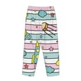 thumbnail image 5 of Kll Womens Space Doodle Print Pajama Pants Soft Pajama Bottoms For Women Cozy Lounge Pants, 5 of 9