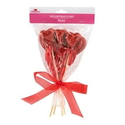 Way To Celebrate Valentine's Day Red Sparkling Foam Heart Pick Bouquet