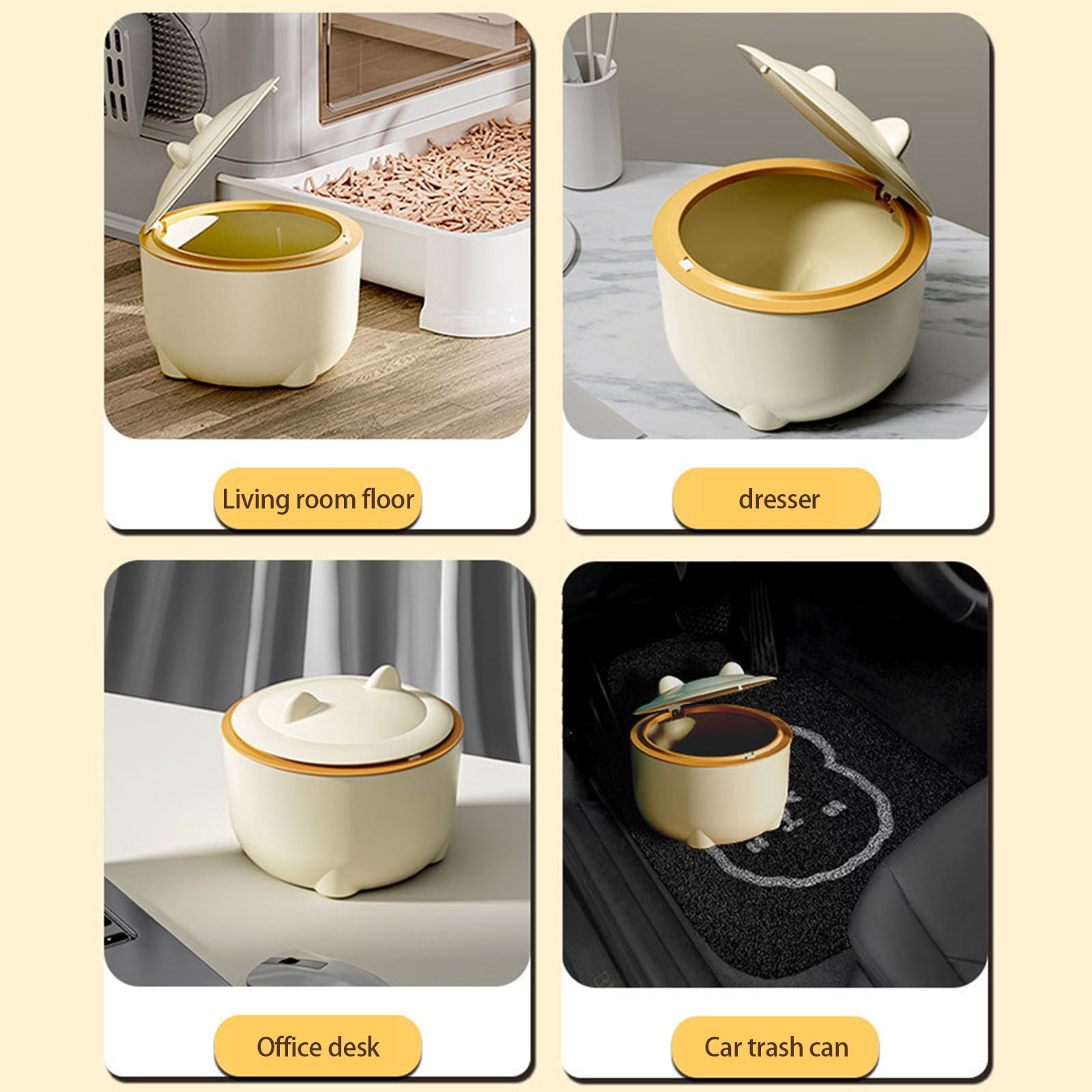 Odor Locking Cats Litter Disposal Can with Press Type Lid for Hygienic and Homes Environment Freshed Air Pet Supply