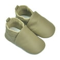 thumbnail image 4 of Hjtefg Toddler Soft-Sole Shoes - Gentle Leather Slippers for Early Movement | Flexible Suede-Bottom Footwear | Breathable Comfort for Little Feet,Color: 1-Khaki Size: 0-6 Months, 4 of 8