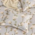thumbnail image 2 of Melange Home Printed Design Cotton Collection 400 Thread Count Ivory Alabaster Rose Duvet Set King - 3 Piece, 2 of 4