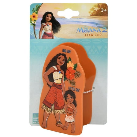 Disney Moana Character Shaped Hair Claw Clip on Card, Girls
