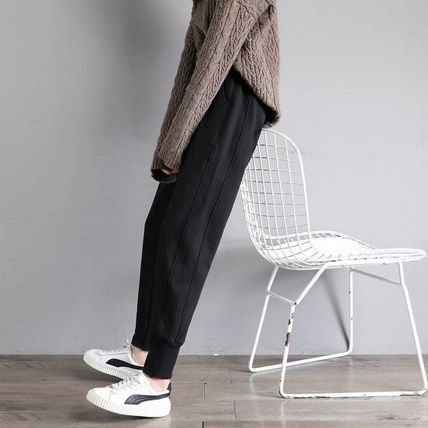 Pantalones deportivos de terciopelo, pantalones de mujer, puntera suelta, otoño/invierno, pantalones casuales largos Harlan ajustados