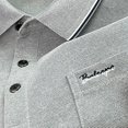 thumbnail image 7 of Liweisiy Short Sleeve Shirts For Mens Lapel Collar Embroidery Breathable Lightweight Tees Daily Golf Sports Shirts Gray 5XL, 7 of 7
