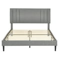 thumbnail image 4 of DeCoro Chicago Modern Tufted Upholstered Platform Queen Size Bed Frame, Grey, 4 of 11
