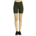 thumbnail image 2 of Cottonbell Women & Plus Size (S-3XL) High Waist Wide Wastband Workout 15" Length Running Biker Shorts, 2 of 3