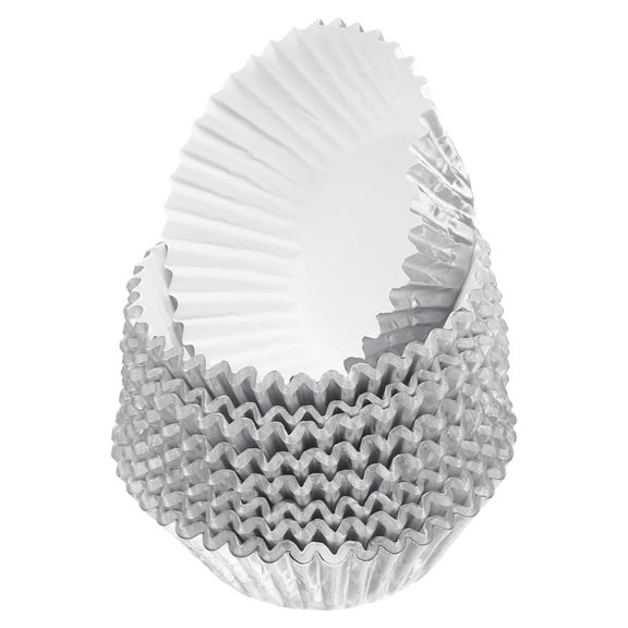 400 Count Silver Foil Muffins Cupcake Liners Standard Size Metallic Baking Cups