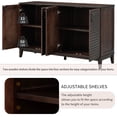 thumbnail image 3 of Vastcury 60" Retro 4 Door Storage Sideboard Cabinet, Buffet with Metal Handles for Kitchen, Living Room, Dining Room, Espresso, 3 of 8