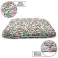 thumbnail image 3 of Floral Pet Bed, Roses with Thorns Rosebuds Cactus Wild Plants Art on Plain Background, Resistant Pad for Dogs and Cats Cushion with Removable Cover, 24" x 39", Fern Green Pastel Pink, by Ambesonne, 3 of 4