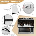 thumbnail image 6 of Renewold Toaster Oven Dust Cover Linen-Look Polyester Washable Convection Oven Air Fryer Small Appliance Protection Case Kitchen Accessories, 18.5 x 14.5 x 9 Inches, Piano Keys Musical Notes Black, 6 of 7