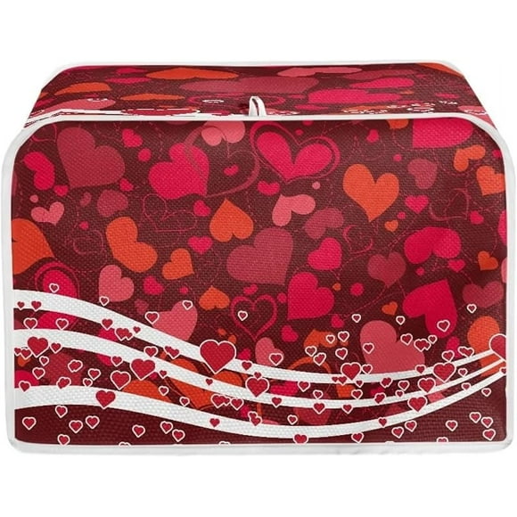 Floral Style Toaster Dust Jacket Small Appliance Cover for Kitchen Effectively Toaster Oven Dust Cover for Protect Appliance (Pink)